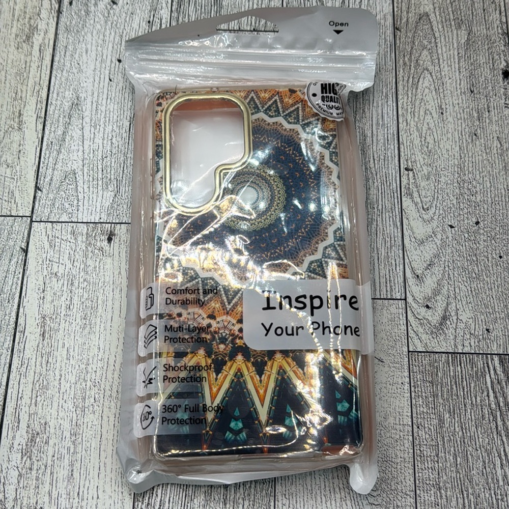 Hocase for galaxy S23 Ultra- orange mándala